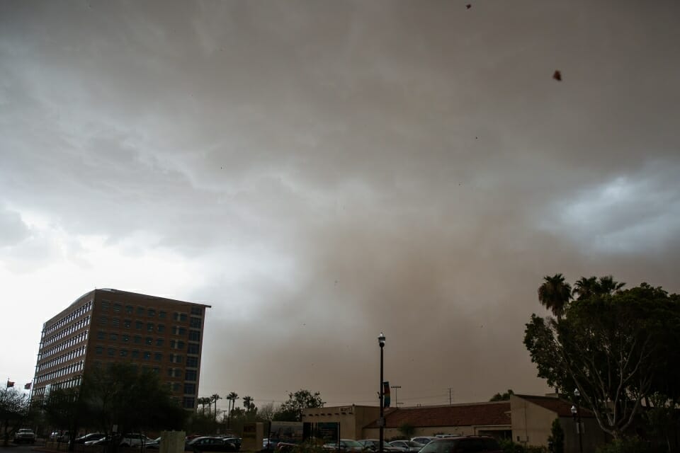 Dust storm in Tempe, Arizona